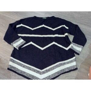 Lauren Ralph Lauren Blue white Sweater‎ XL Women's